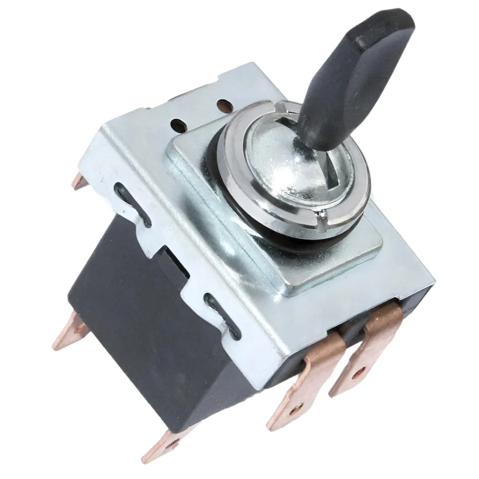 Lucas Style Black Paddle Toggle Switch Off On On