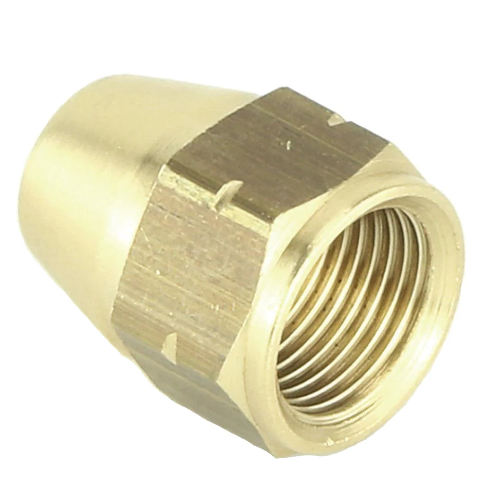 M12 x 1mm Brass Tube Nut Female For 1/4" Tube - Image 2