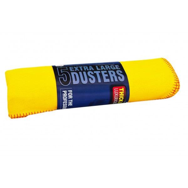 MARTIN COX Luxury Yellow Duster 5 Pack (Extra Large 45x50cm)
