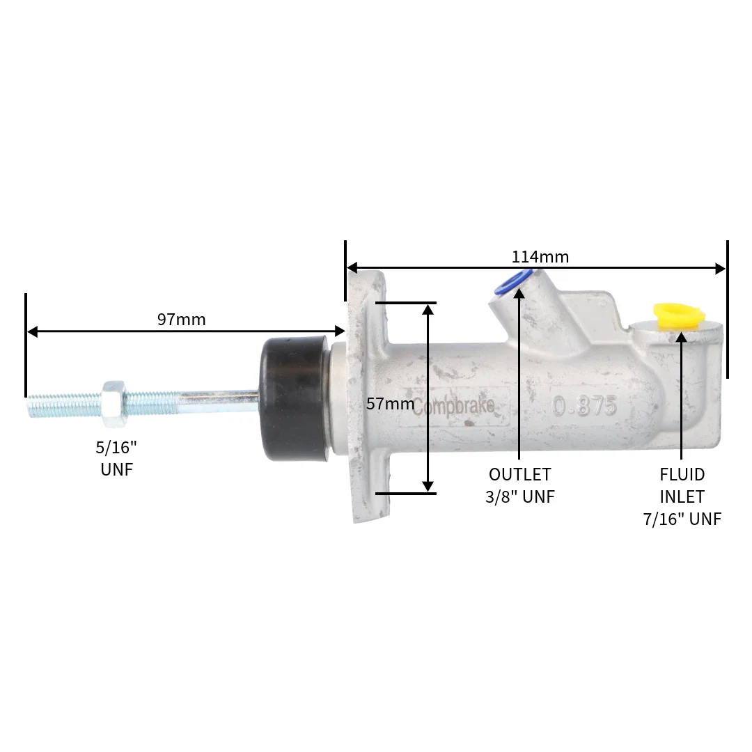 Brake And Clutch Master Cylinder 0.875" (7/8") Bore - Image 2