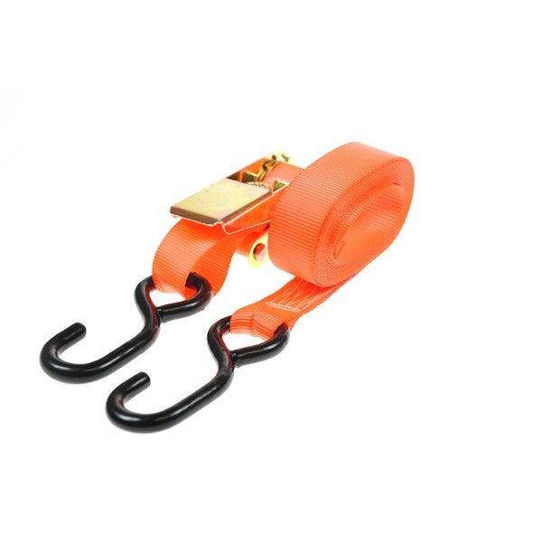 Heavy-Duty Ratchet Strap with S-Hooks - 25mm x 4.5m