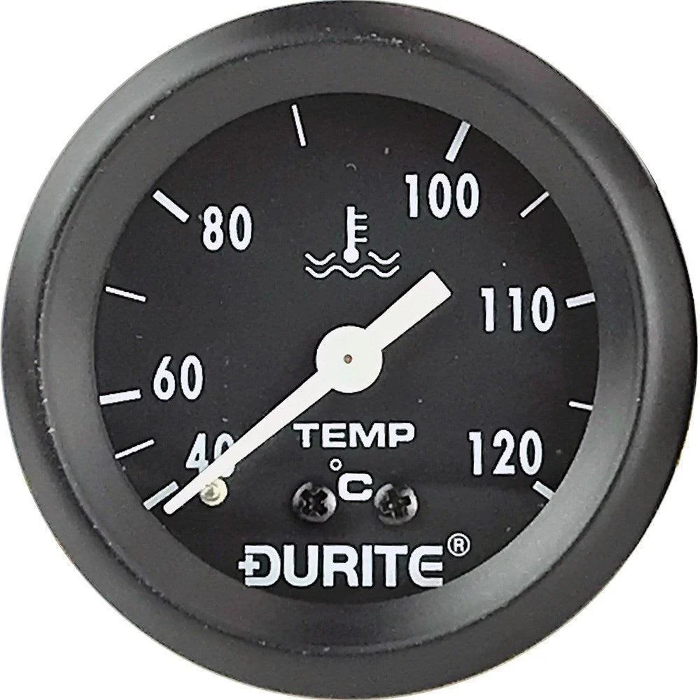 Mechanical Water Temperature Gauge 57mm Black
