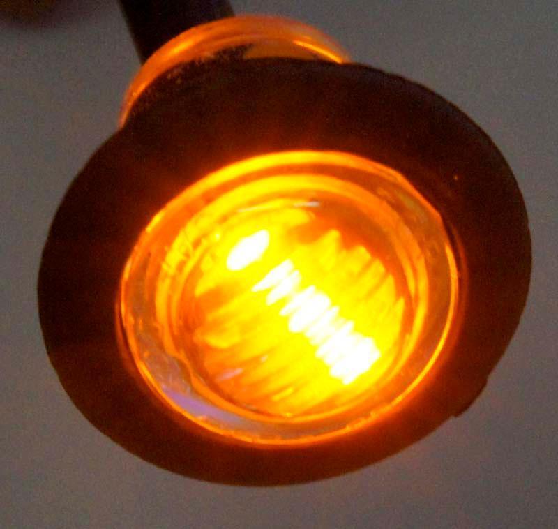 Micro 28mm LED Side Repeaters Clear Lens Amber Light PAIR - Image 4