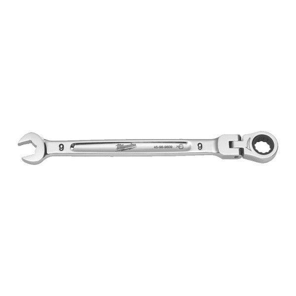 Milwaukee 9mm Max Bite Flexible Head Ratcheting Combination Spanner