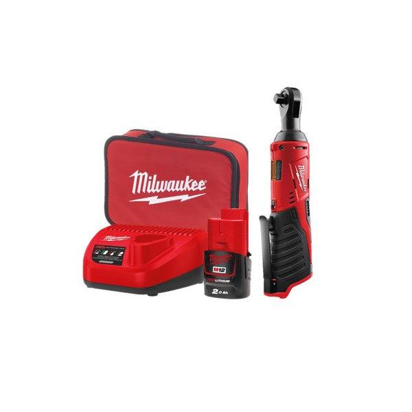 Milwaukee M12 Sub Compact Ratchet Kit with 2.0Ah Battery & Charger - 4933448110