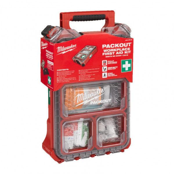Milwaukee PACKOUT First Aid Kit | BS 8599 Compliant | Durable & Modular Storage