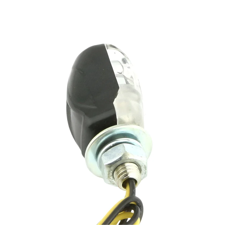 Black Case Miniature Amber Stalk Indicators 26mm Pair - Image 2