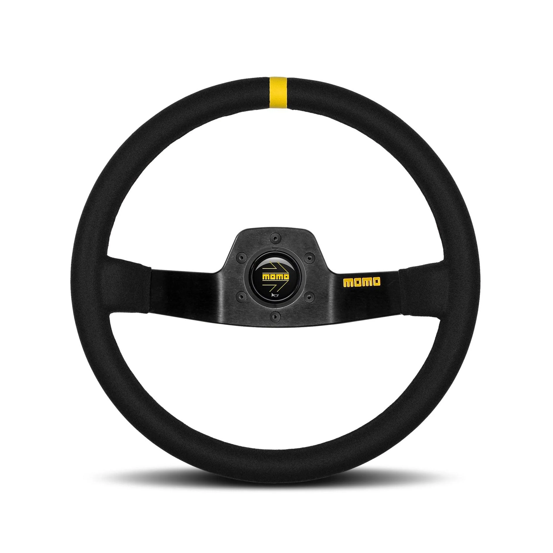 MOMO MOD.02 350mm Black Suede Racing Steering Wheel