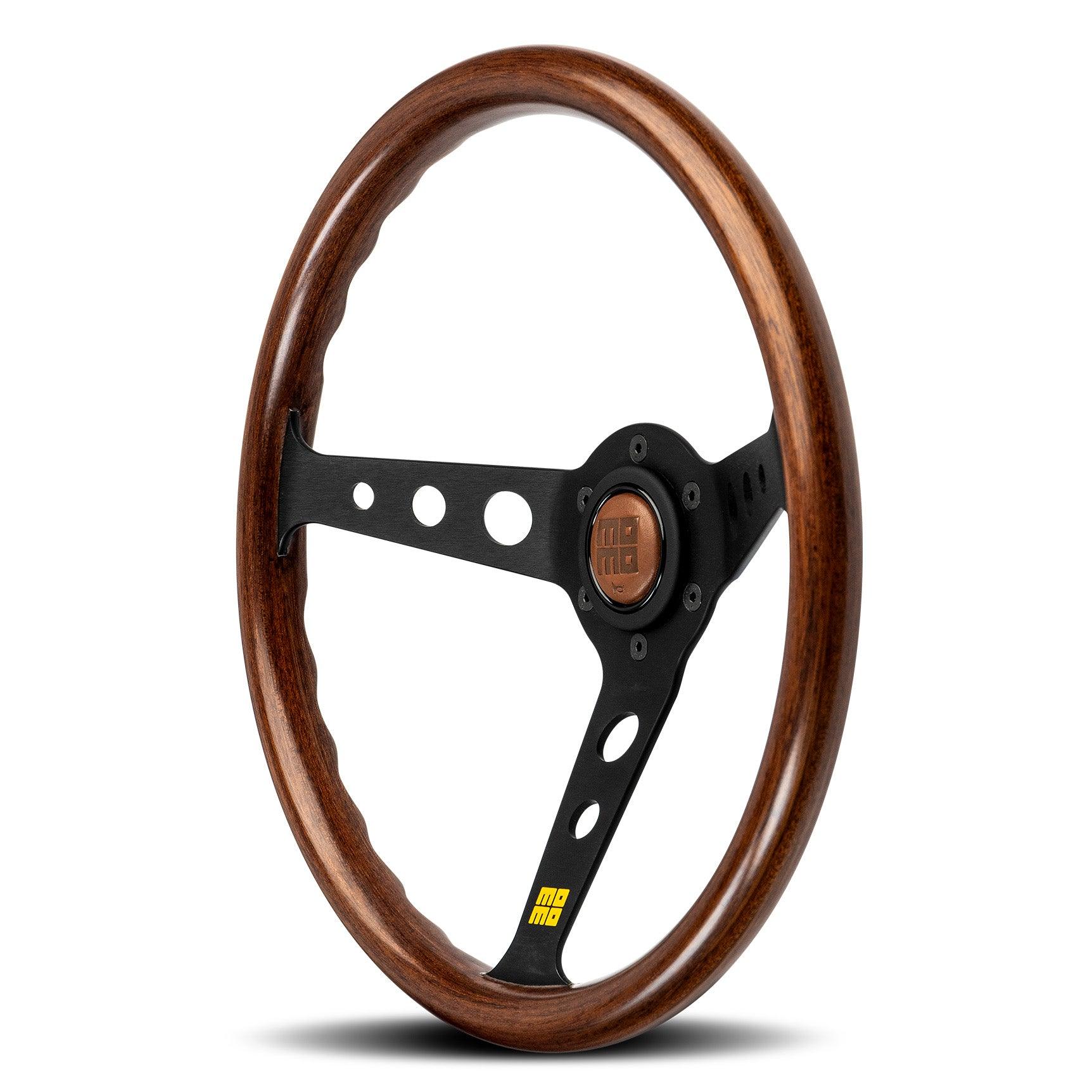 MOMO MOD.07 Heritage 350mm Mahogany Wood Steering Wheel - Image 3