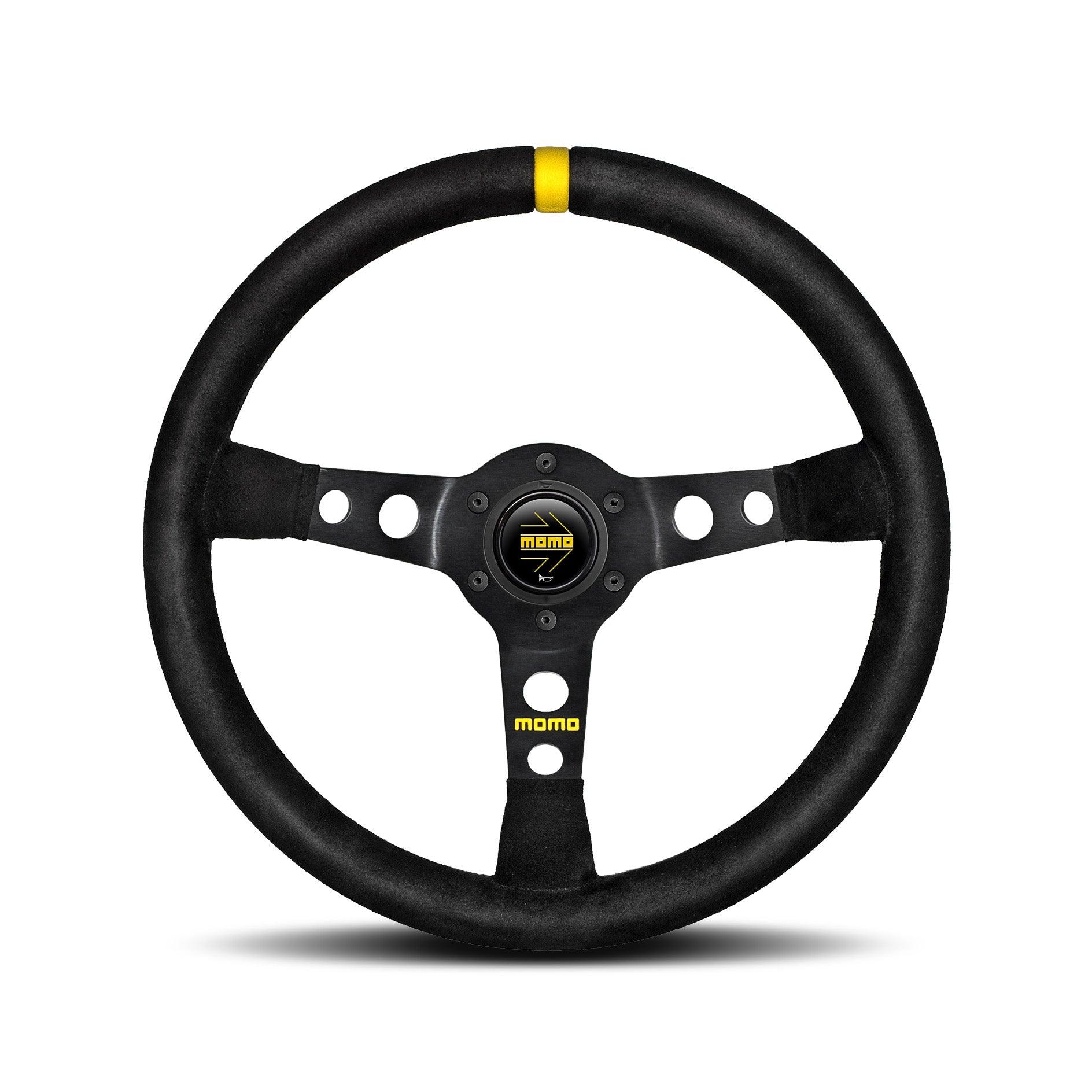 MOMO MOD.07 350mm Black Suede Steering Wheel