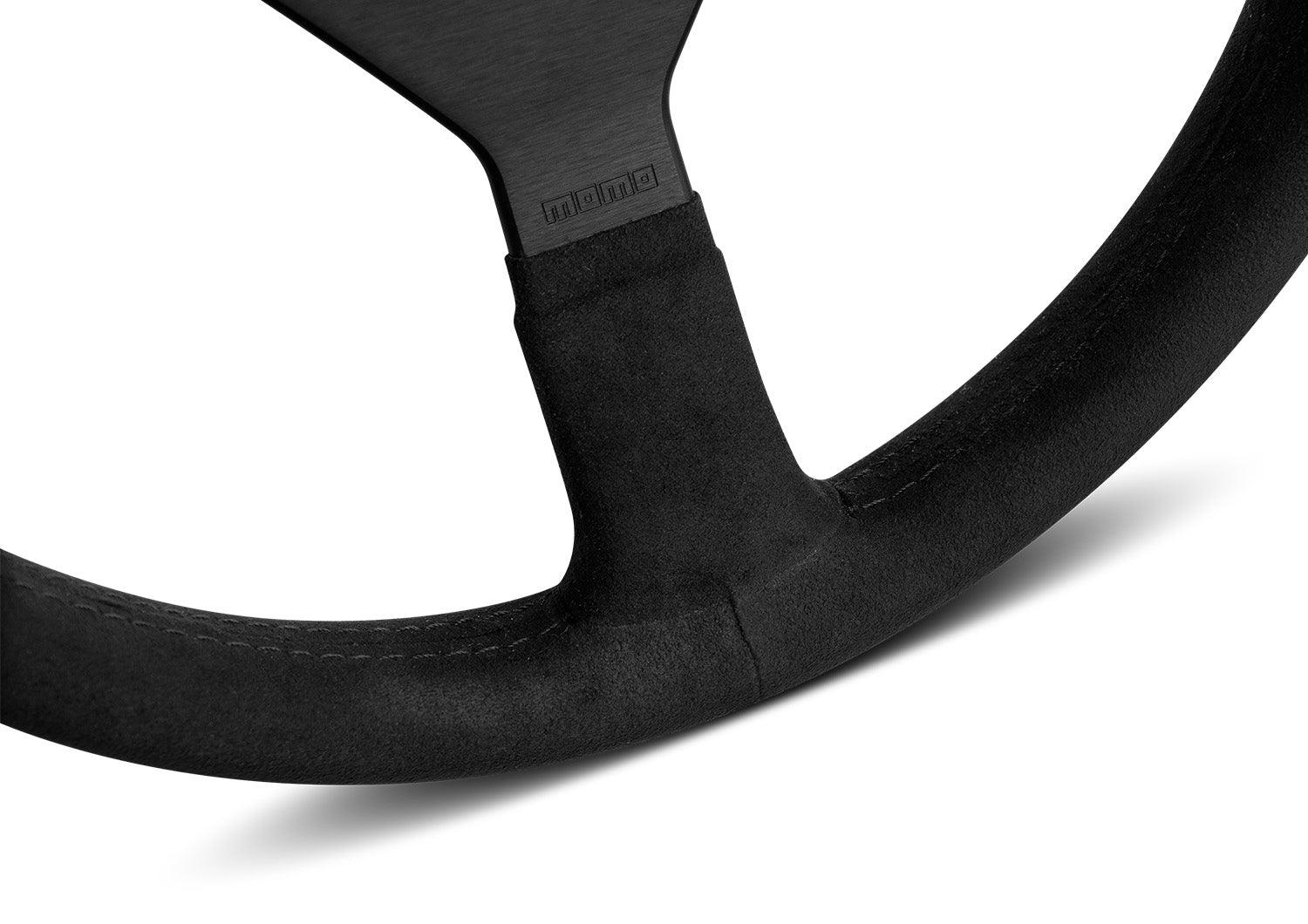 MOMO Montecarlo 350mm Black Microfibre Steering Wheel - Image 3