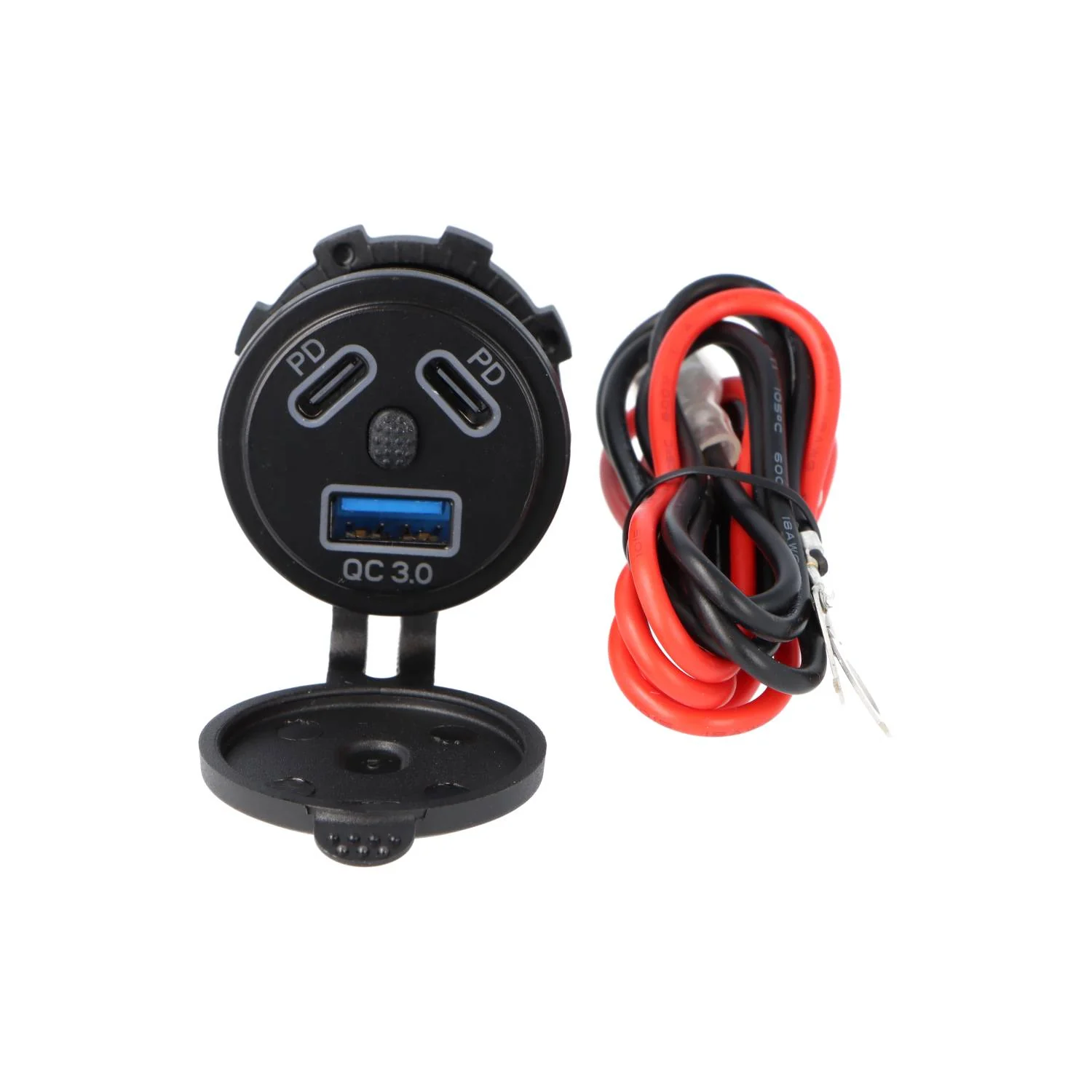 Multi USB-Illuminated Power Outlet Socket 2 x USB-C and 1 x USB-A - Image 8