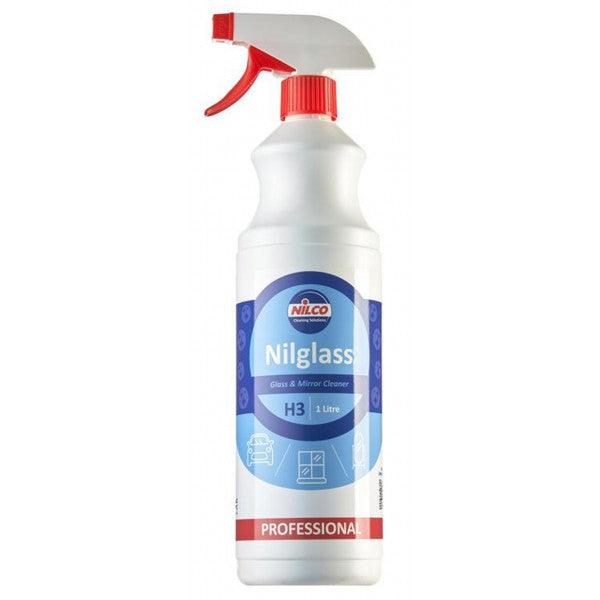 Nilglass Glass & Mirror Cleaner 1L - Streak-Free Shine for Glass & Mirrors