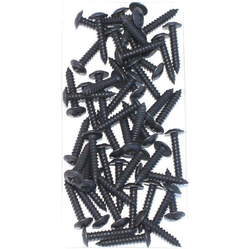 No.6 x 3/4" 3.5mm Dia Black Self Tappers 50 Pack
