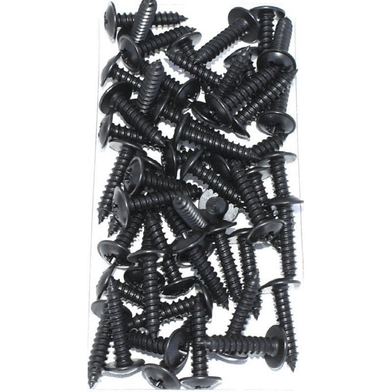 No.8 x 3/4" 4.1 mm Dia Black Self Tappers 50 Pack