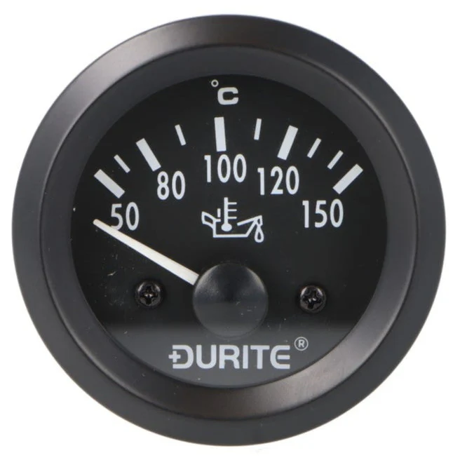 Oil Temp Gauge 57mm Black