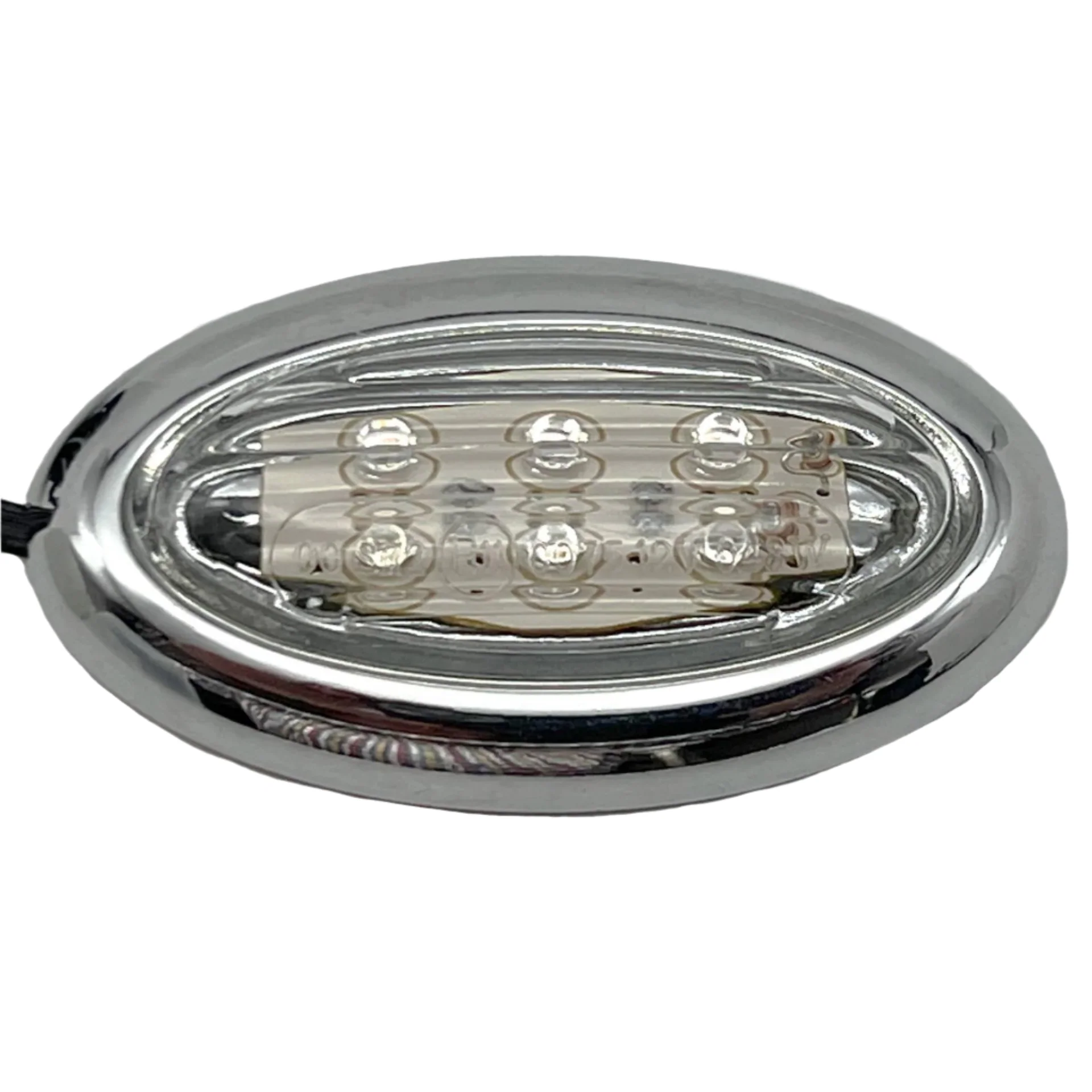 Oval LED Side Repeaters With Chrome Surround 67mm