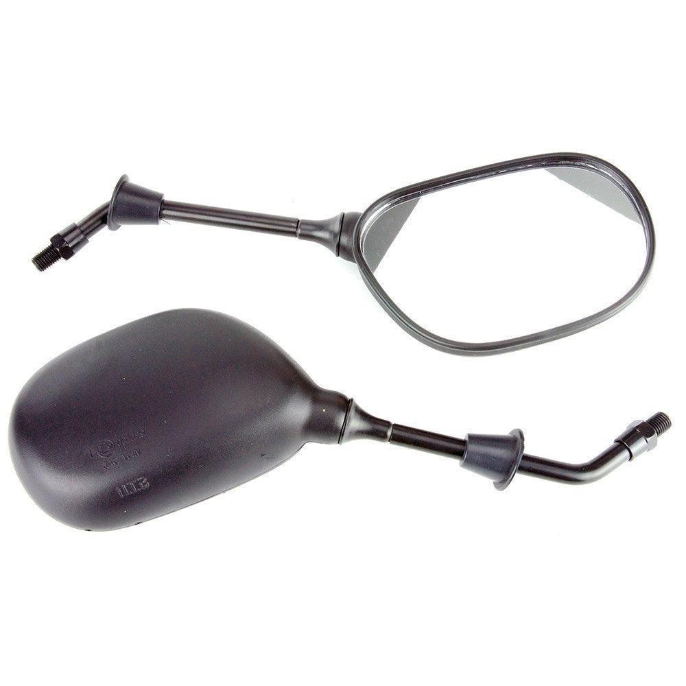 Black Moulded Oval Stalk Mirrors 136mm x 92mm