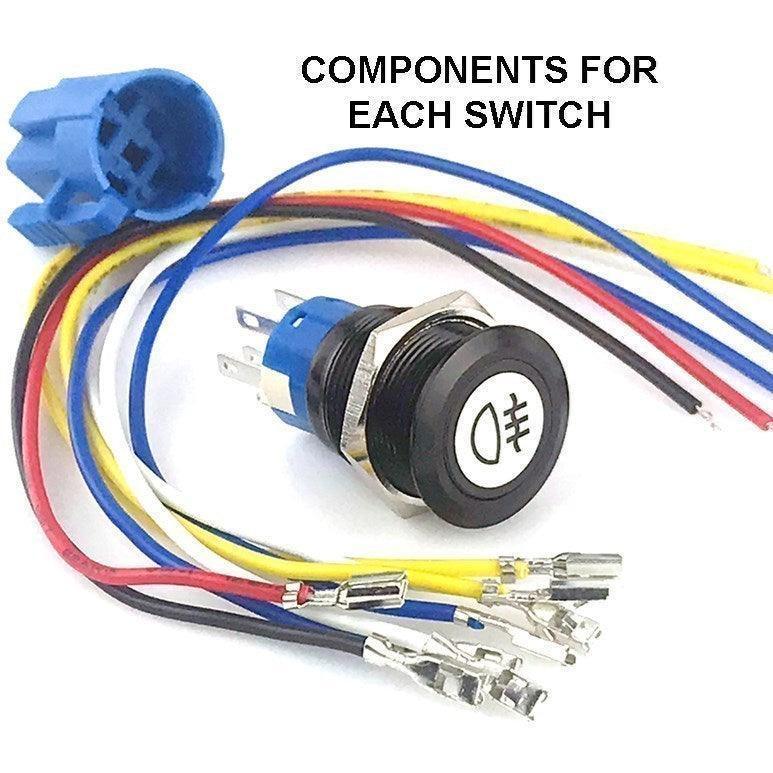 Plain Latching Switch Illuminated Black Bezel - Image 4