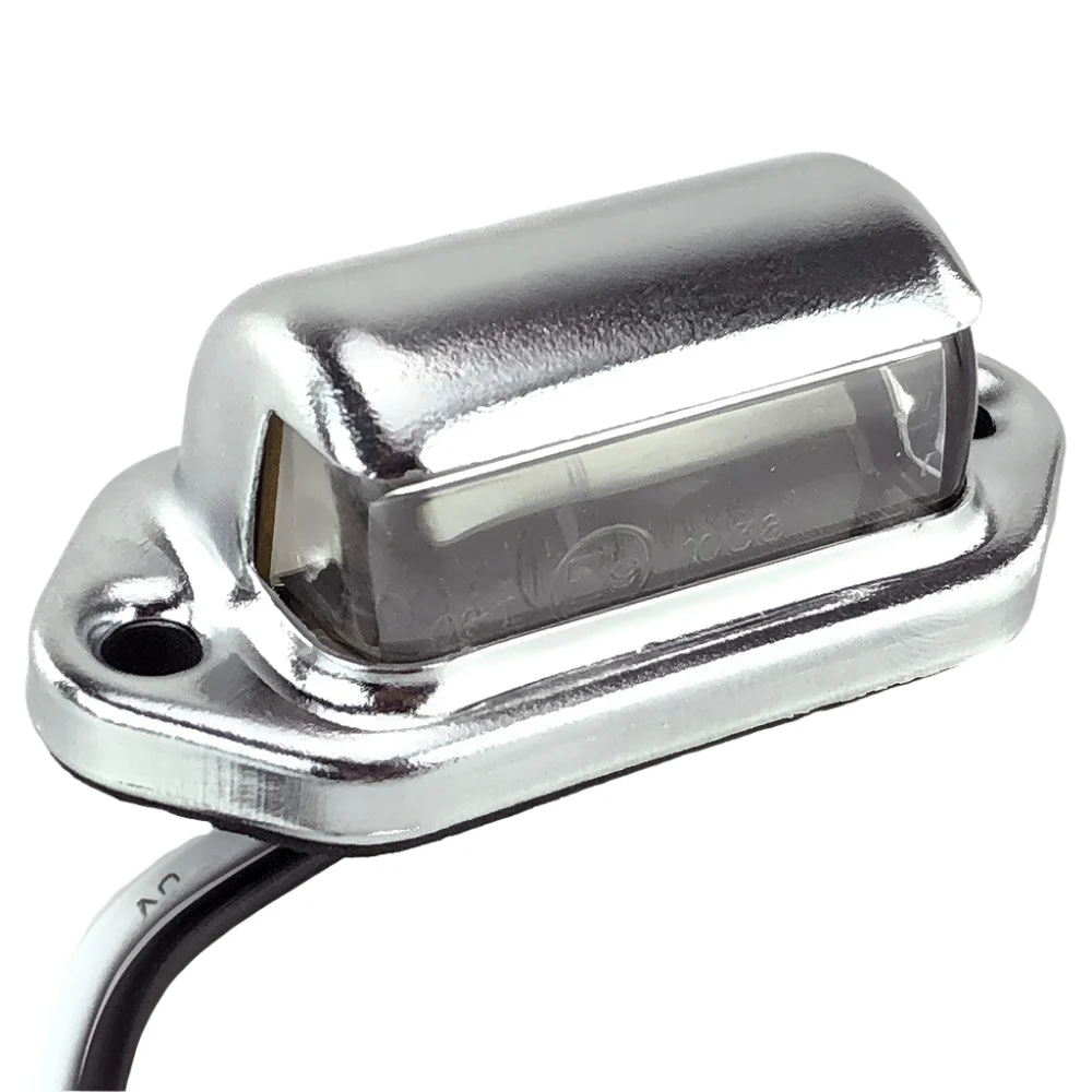 Plated Brass LED Rear Number Plate Light