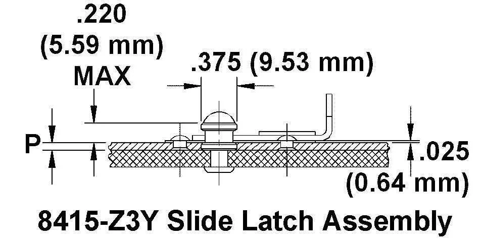 Plated Steel Slide Latch 45mm x 17mm - Image 3