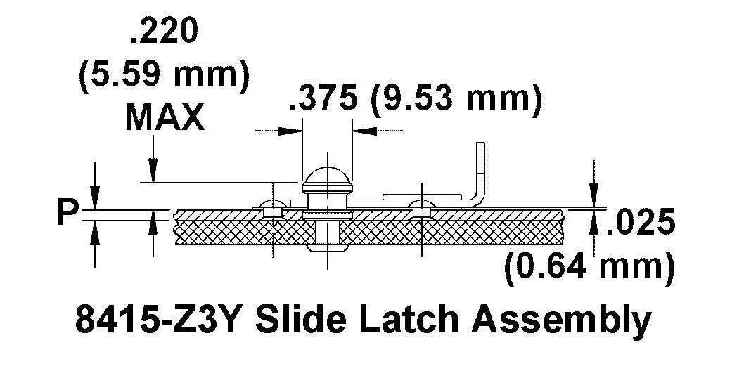 Plated Steel Slide Latch 45mm x 17mm - Image 7