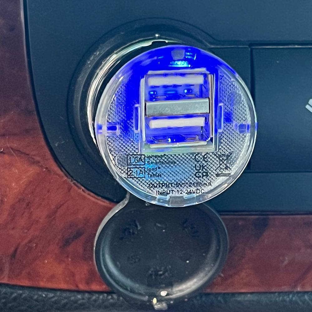 Plug In Illuminated Twin USB Charging Socket - Image 2