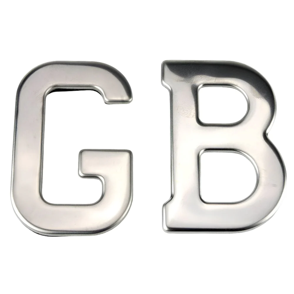 Pressed Stainless Steel GB Badge