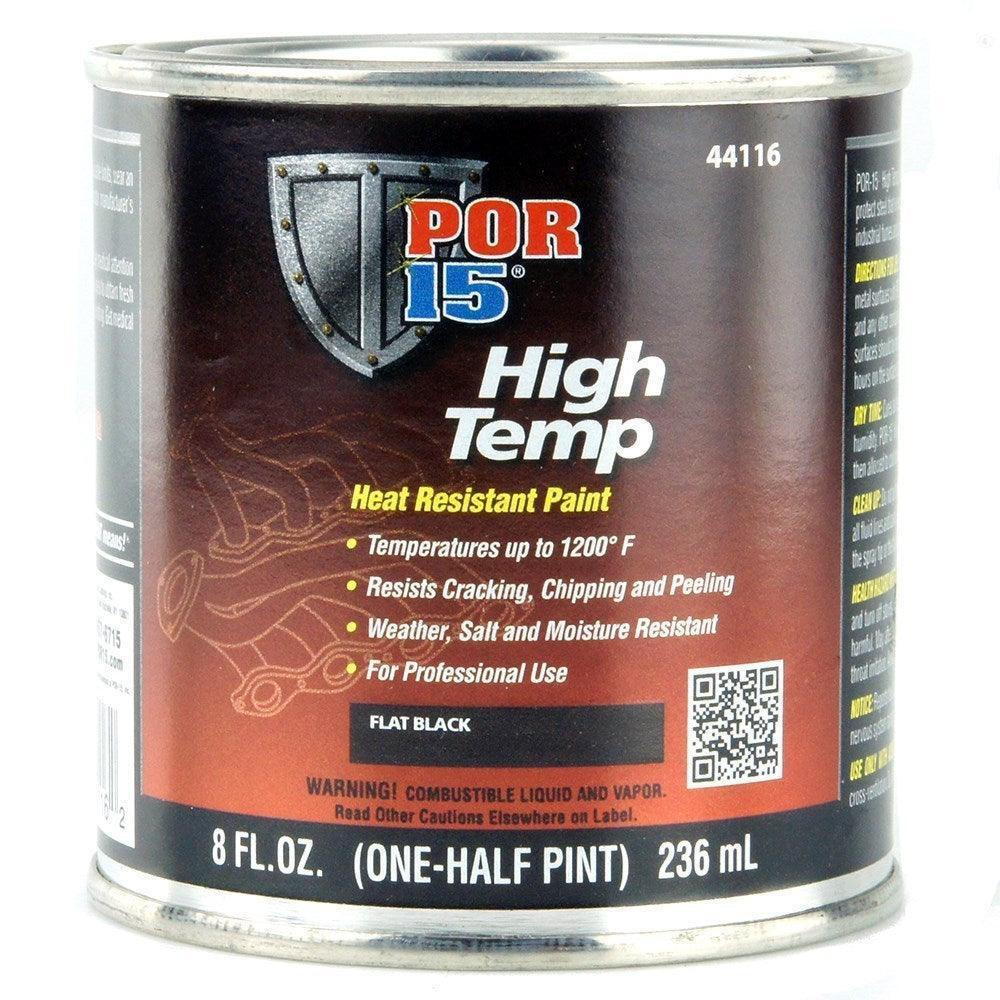 POR15 High Temperature Brush On Paint Flat Black 946ml