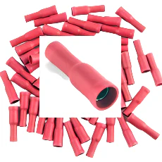 Pre Insulated Red Female Bullet. Pack of 50 - Image 2