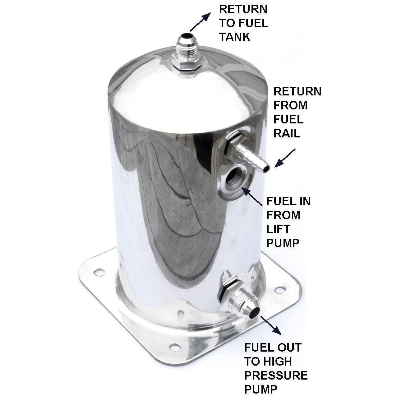 Pressed Aluminium Fuel Swirl Pot Surge Tank - Image 4