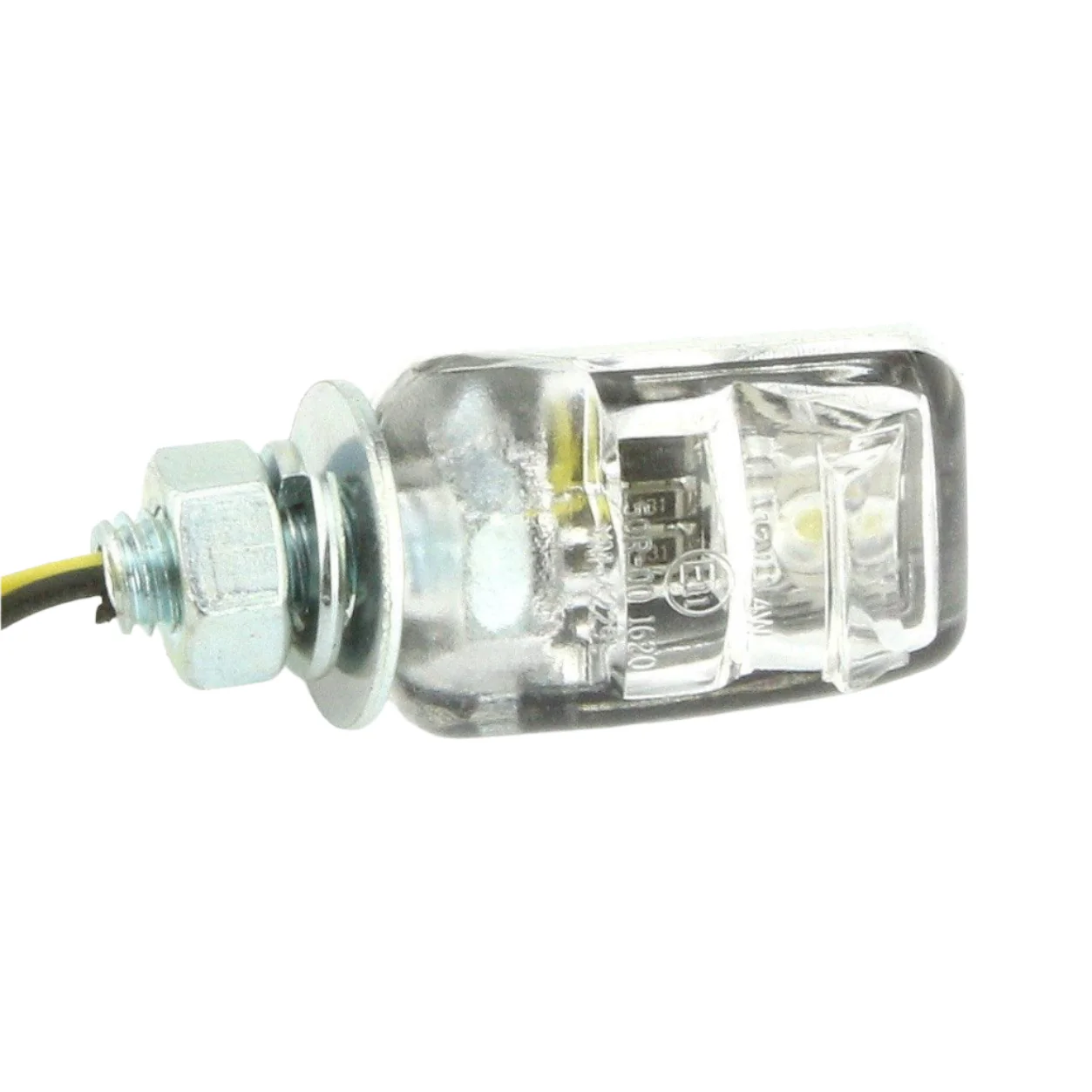 Prismatic LED Number Plate Lamp Chrome Case 29mm - Image 4