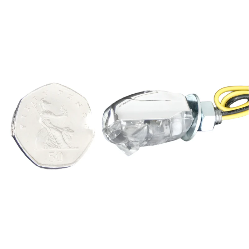 Prismatic LED Number Plate Lamp Chrome Case 29mm - Image 5