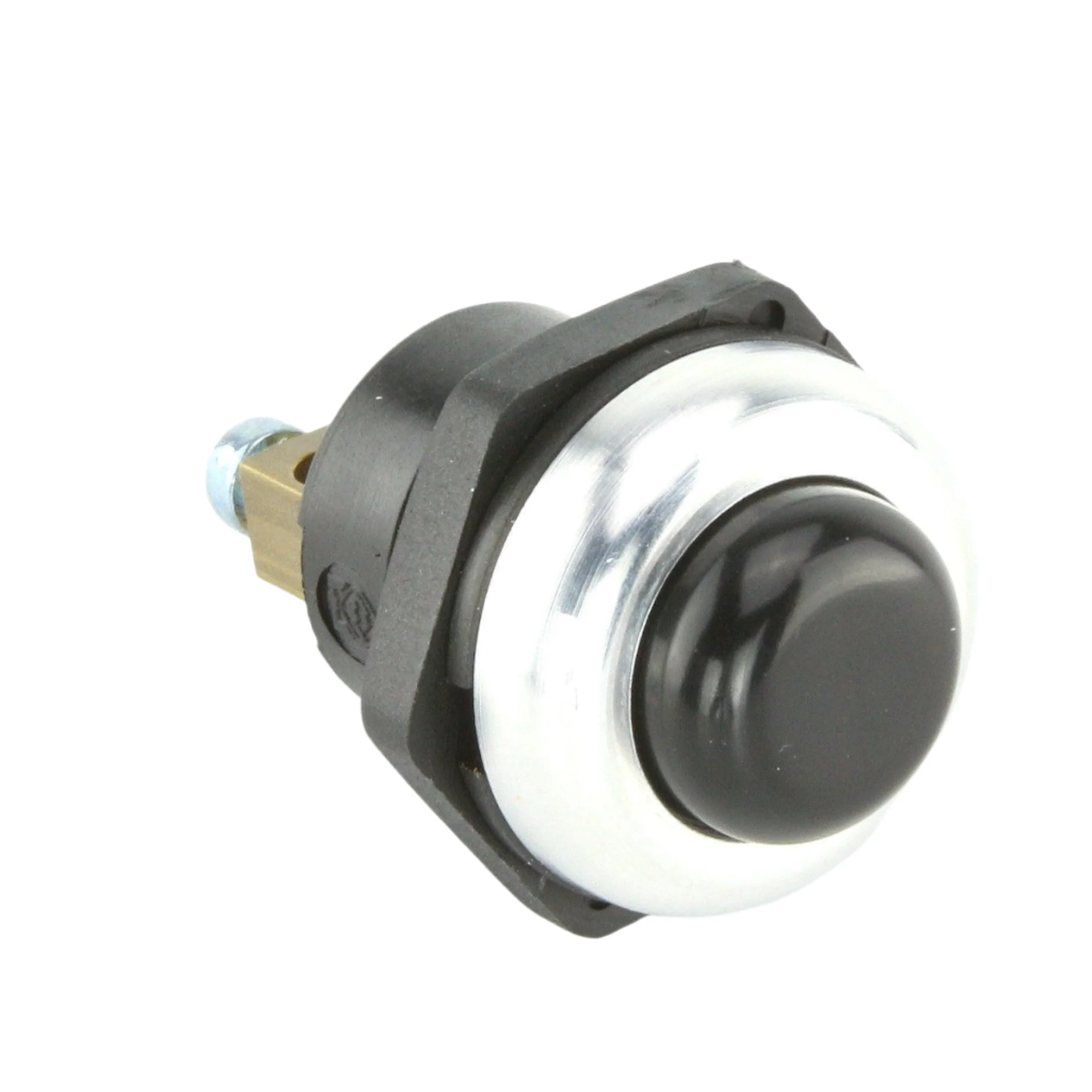 Push Button Aluminium Bezel Black Button