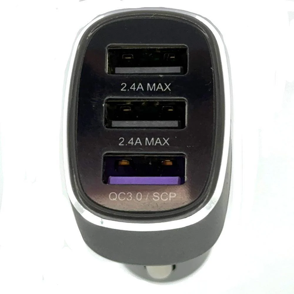 QC3.0 Fast Charge, Plug-In Illuminated Triple USB Charging Socket - Image 2