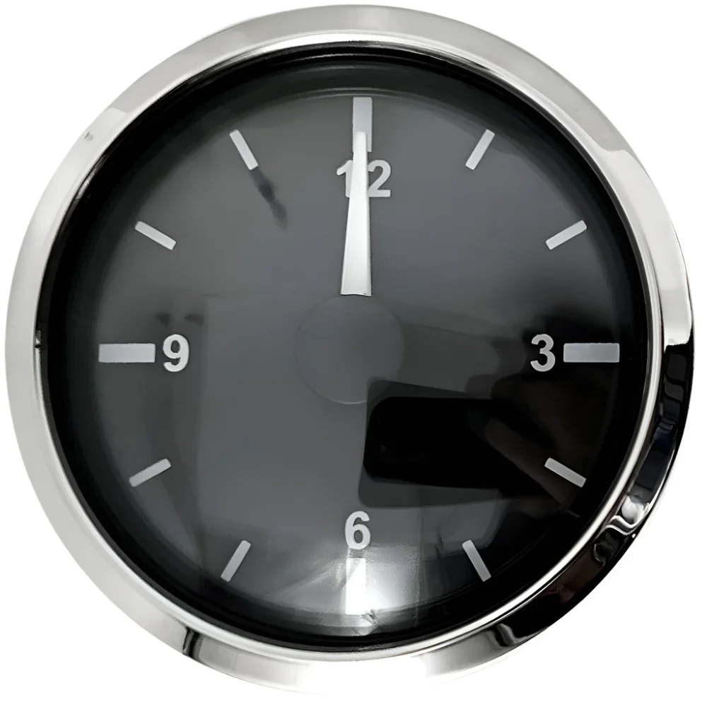 Quartz Clock Chrome Bezel
