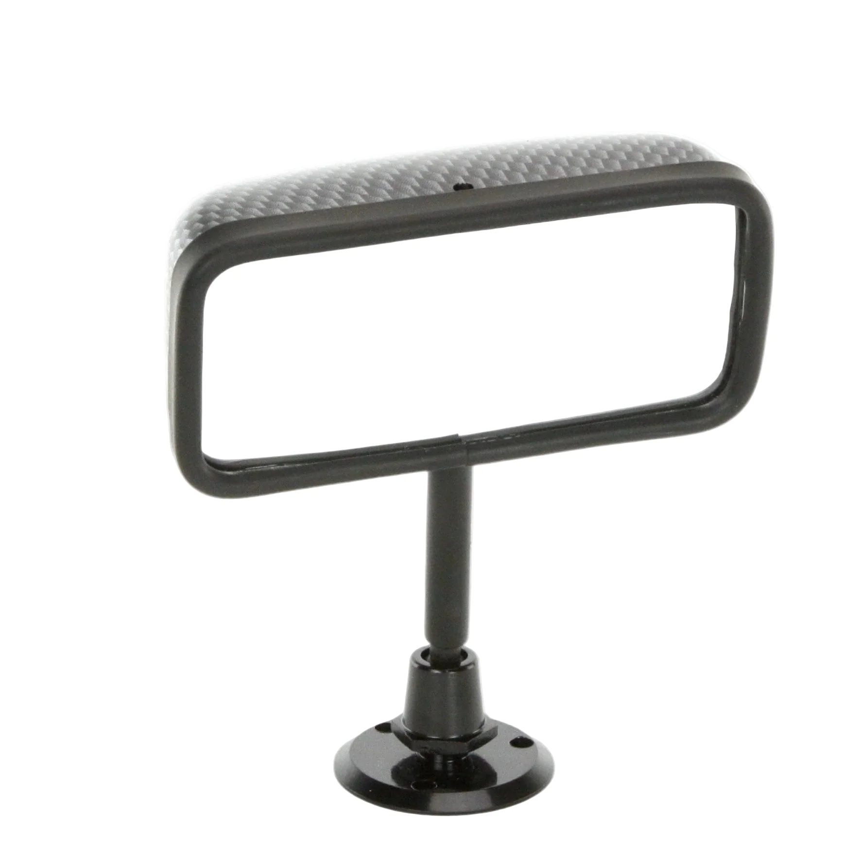 Race Style Interior Mirror Disc Mount Carbon Effect With IVA OK Rubber Trim 116mm