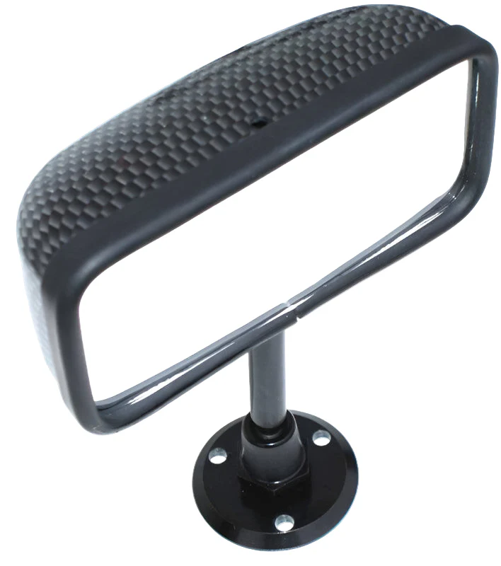 Race Style Interior Mirror Disc Mount Carbon Effect With IVA OK Rubber Trim 116mm - Image 2