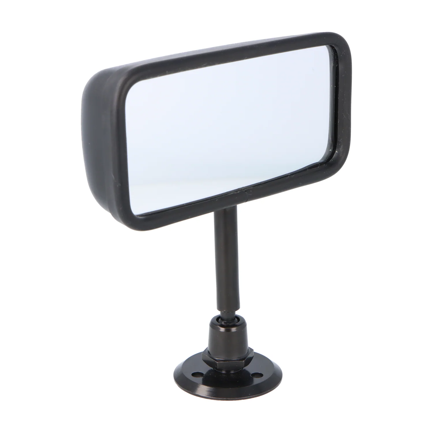 Race Style Interior Mirror Disc Mount Satin Black With IVA OK Rubber Trim 116mm - Image 4