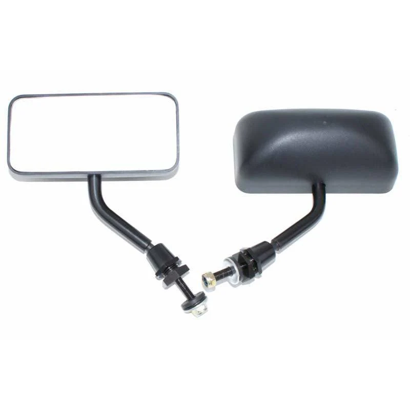 Race Style Side Mirror Satin Black 190mm - Image 2
