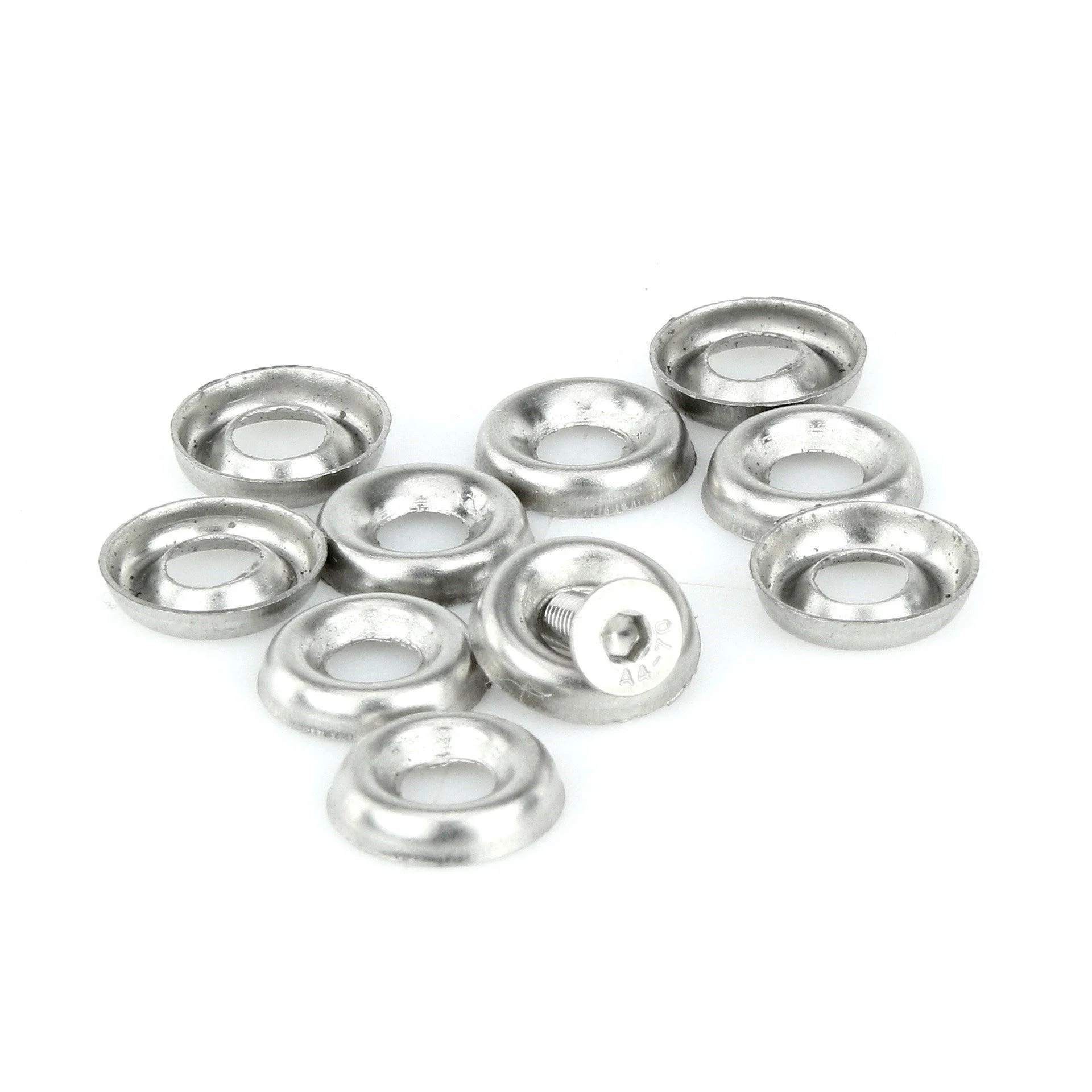 Raised Stainless Screwcups Pack of 10 - Image 5