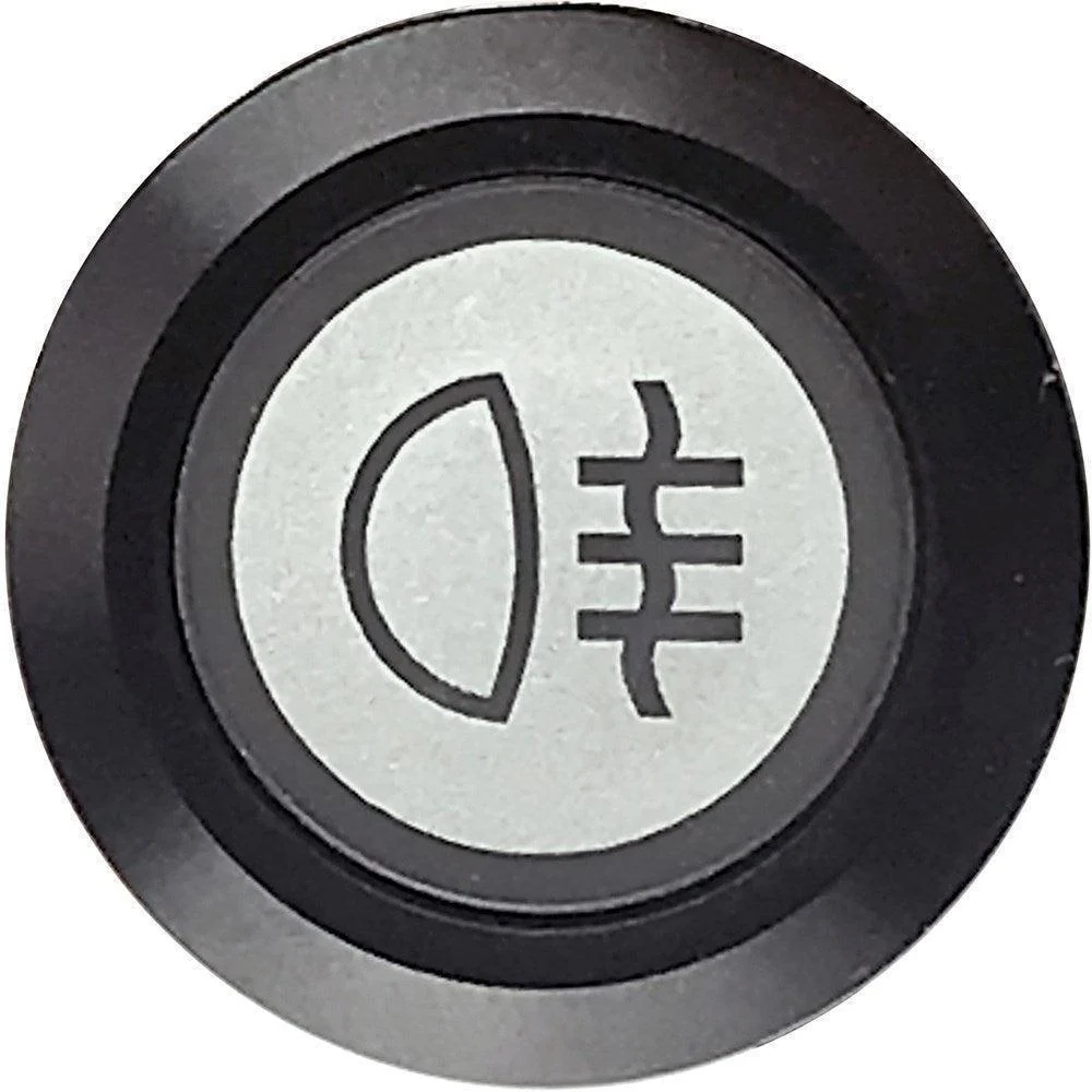 Rear Fog Momentary Switch Illuminated Black Bezel