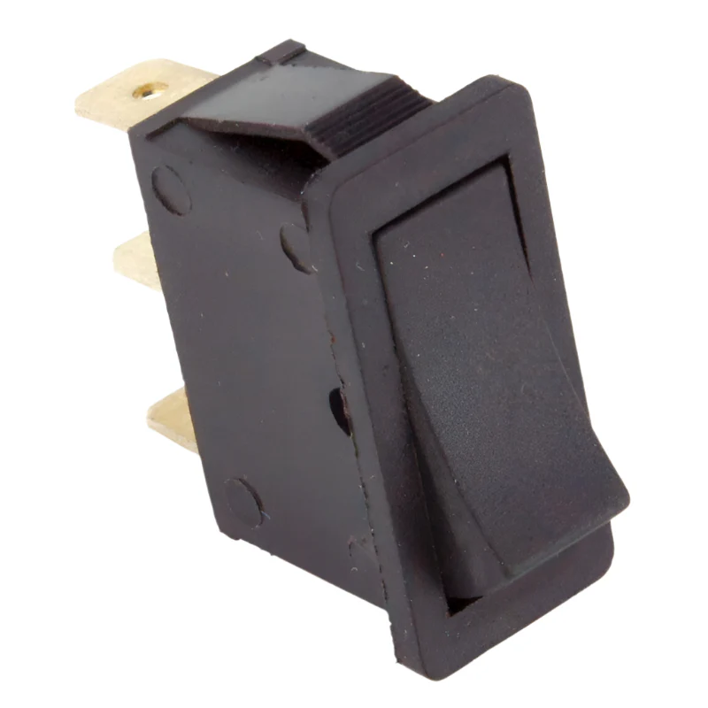 Rectangular Black Rocker Switch On/Off/On