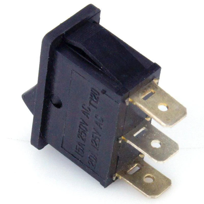 Rectangular Black Rocker Switch On/On - Image 2