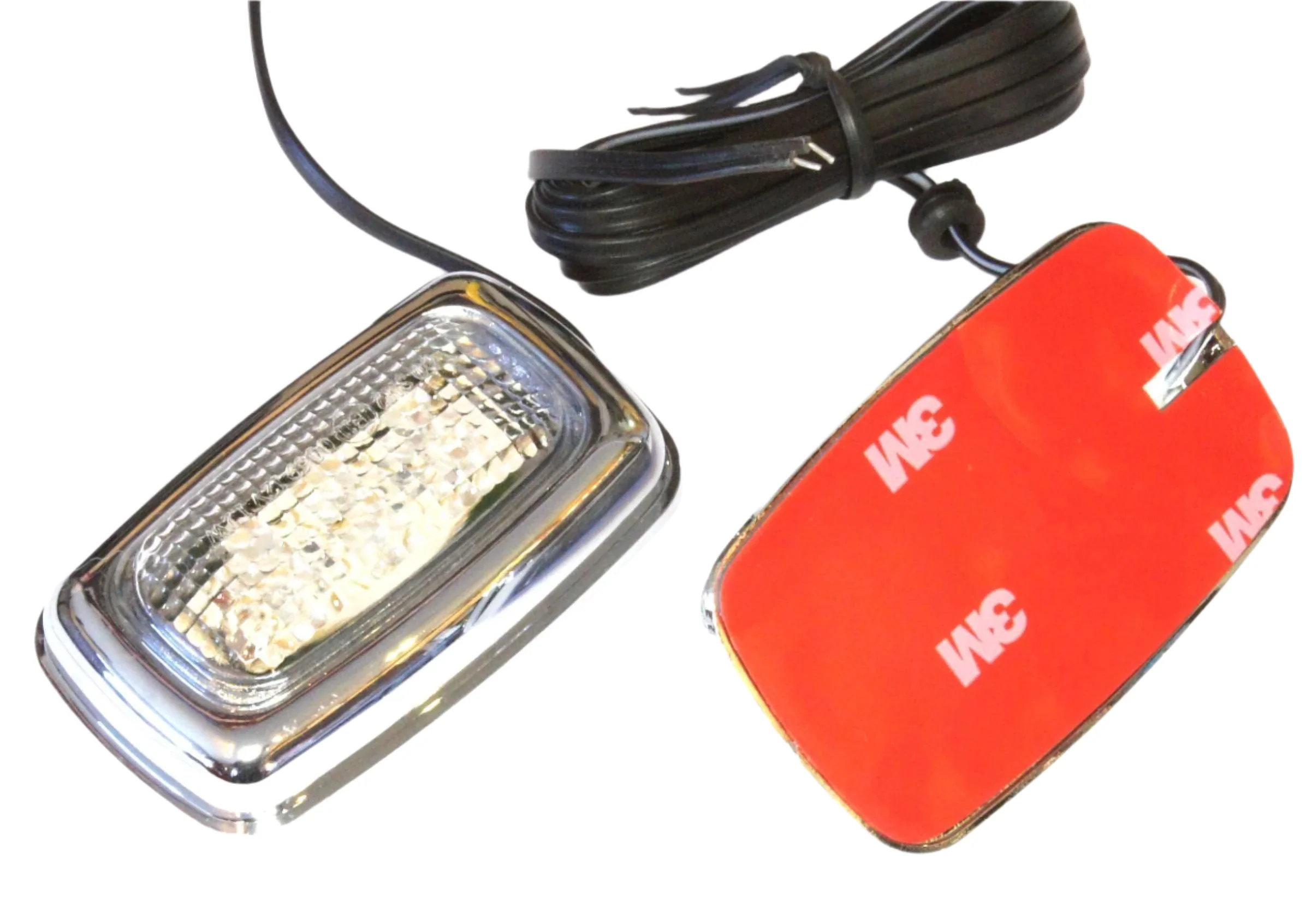 Rectangular LED Side Repeaters With Chrome Surround 66mm - Image 3