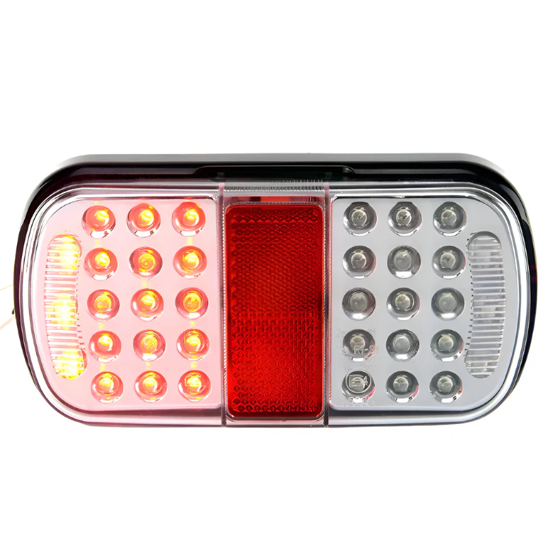 Clear Lens Rectangular LED Stop Tail Indicator Lamps With Reflector 158mm - Image 6
