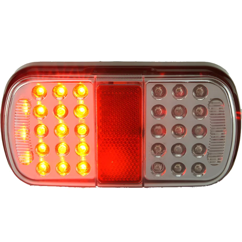 Clear Lens Rectangular LED Stop Tail Indicator Lamps With Reflector 158mm - Image 7