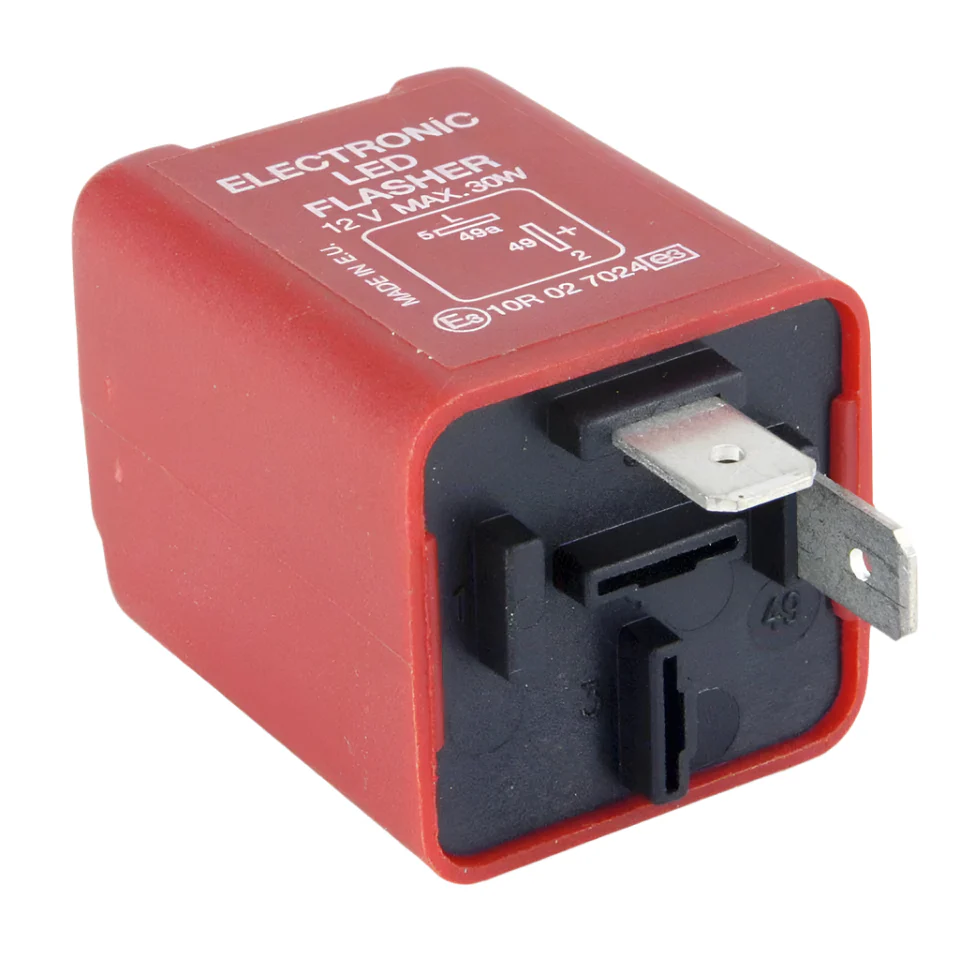 Red 2 Pin LED Flasher Relay 30 Watt Max