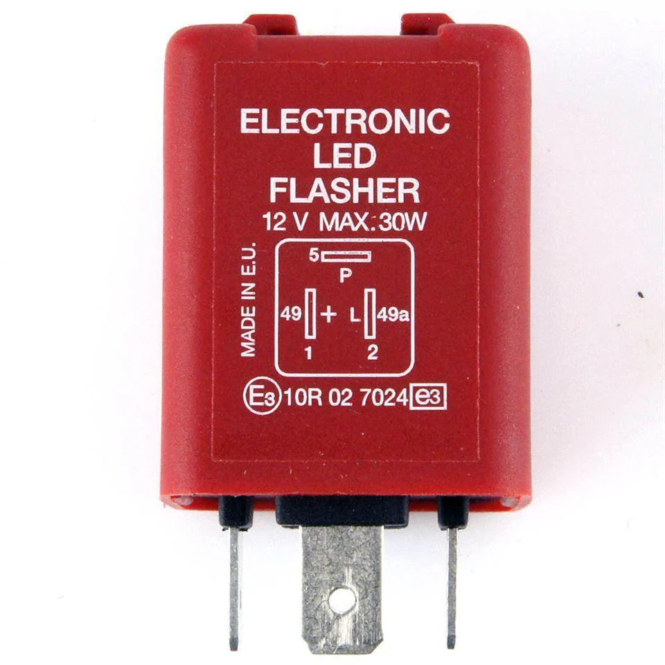 Red 3 Pin LED Flasher Relay 30 Watt - Image 2