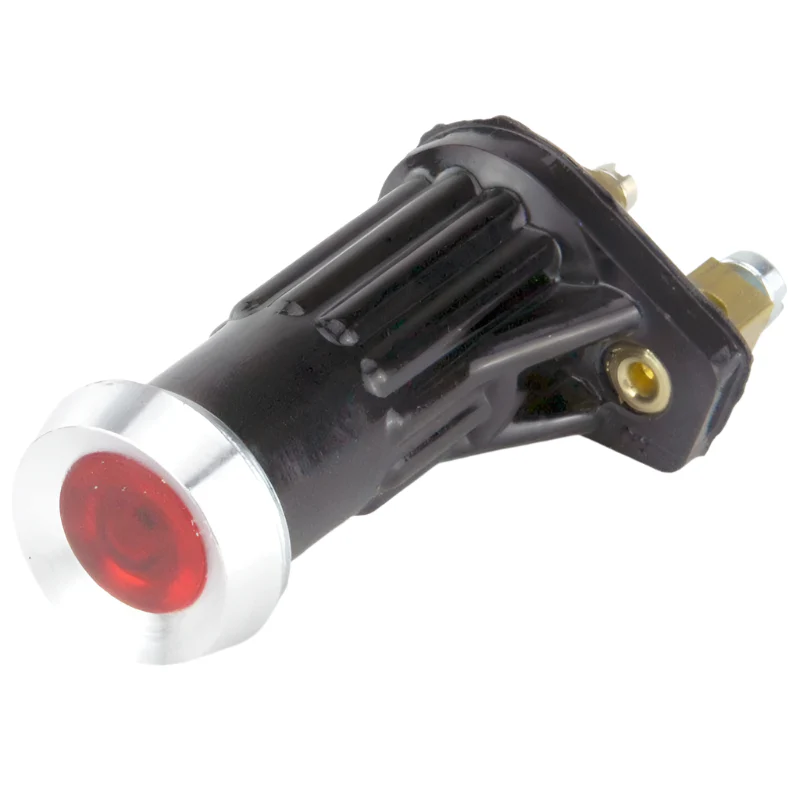 Red Aluminium Bezel Small Warning Light